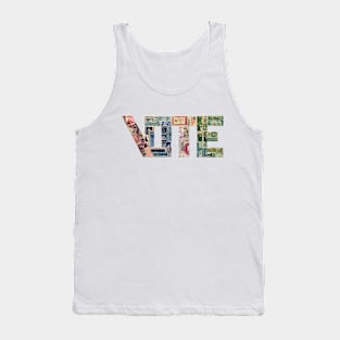 Vote (stamp collage) Tank Top